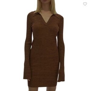 HELMUT LANG Marl Knit Mini Dress